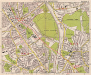 NW LONDON. Colindale Hendon aerodrome Kingsbury Green Burnt Oak. BACON 1959 map