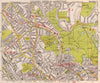 NW LONDON. Golders Green Hampstead Child's Hill Cricklewood. BACON 1959 map