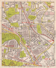 NW LONDON. Wembley Sudbury Alperton Park Royal Hanger Lane. BACON 1959 old map