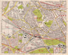 NW LONDON Willesden Harlesden Kensal Green Brentfield Park Royal.BACON 1959 map