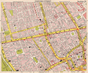 LONDON W1 Marylebone Mayfair Soho Fitzrovia West End Bloomsbury. BACON 1959 map
