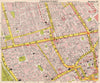 LONDON W1 Marylebone Mayfair Soho Fitzrovia West End Bloomsbury. BACON 1959 map