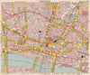 CITY OF LONDON EC1 EC2 EC3 EC4. Post Office. Broad street station.BACON 1959 map