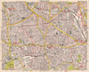 SE LONDON. Peckham Camberwell Hatcham Denmark Hill Surrey canal. BACON 1959 map