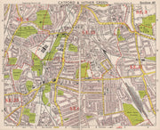 SE LONDON. Catford Hither/Rushey/Lee Green Lewisham Ladywell. BACON 1959 map