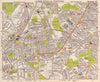 SW LONDON. Wimbledon Tooting Merton Morden Upper Mitcham. BACON 1959 old map