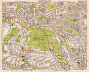 SE LONDON. Beckenham Downham Bellingham Bromley Bell Green. BACON 1959 old map