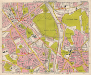 NW LONDON. Colindale Hendon aerodrome Kingsbury Green Burnt Oak. BACON 1963 map