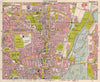 N LONDON Tottenham Edmonton Seven Sisters Higham Hill West Green.BACON 1963 map