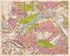 NW LONDON. Neasden Cricklewood Hendon Kingsbury Oxgate Brent. BACON 1963 map