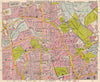 NE LONDON. Stoke Newington Stamford Hill Clapton South Tottenham BACON 1963 map