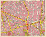 LONDON EC1 EC2 N1 Shoreditch Hoxton Old Street Clerkenwell. BACON 1963 map