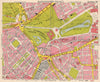 LONDON SW1. Belgravia Victoria Westminster Green/St James's Park. BACON 1963 map