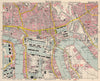 E LONDON Surrey Docks Isle of Dogs Canning Town Poplar Limehouse.BACON 1963 map