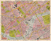 SW LONDON. Fulham Chelsea Battersea Walham/Parson's Green. BACON 1963 old map