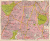 S LONDON. Brixton Clapham Balham Herne Hill Streatham Tusle Hill.BACON 1963 map