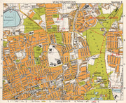 NE LONDON. Walthamstow Highams Park Chapel End Epping Forest. BACON 1968 map