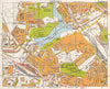 NW LONDON. Neasden Cricklewood Hendon Kingsbury Oxgate Brent. BACON 1968 map