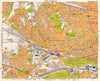 NW LONDON Willesden Harlesden Kensal Green Brentfield Park Royal.BACON 1968 map