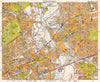 NE LONDON. Stratford Bow Hackney Wick West Ham Old Ford Plaistow.BACON 1968 map