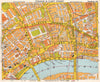 LONDON WC2 EC4 WC1 EC1. Covent Garden Holborn St Paul's Strand. BACON 1968 map