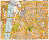 LONDON SE1 SE11 SW1 Lambeth Waterlook Elephant & Castle Whitehall.BACON 1968 map