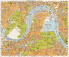 SW LONDON. Chiswick Barnes Castlenau Fulham Hammersmith Mortlake.BACON 1968 map