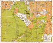 SW LONDON. Putney Roehampton Richmond Park Wimbledon Common. BACON 1968 map