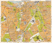 SW LONDON. Wandsworth E Putney Wimbledon Earlsfield Southfields. BACON 1968 map