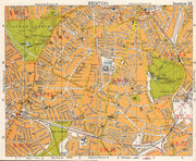 S LONDON. Brixton Clapham Balham Herne Hill Streatham Tusle Hill.BACON 1968 map