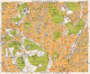 SE LONDON. Dulwich Honor Oak Forest Hill Herne Hill Peckham Rye. BACON 1968 map