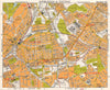 SW LONDON. Wimbledon Tooting Merton Morden Upper Mitcham. BACON 1968 old map
