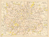 LONDON. Index map. GEOGRAPHERS' A-Z 1948 old vintage plan chart