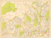 ENFIELD N21 N14 Winchmore Hill Southgate Cockfosters. GEOGRAPHERS' A-Z 1948 map