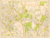 BARNET NW9 NW4 NW7 Edgware Mill Hill Finchley Hendon. GEOGRAPHERS' A-Z 1948 map