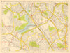 BRENT HENDON Cricklewood Neasden Golders Green. GEOGRAPHERS' A-Z 1948 map