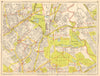 LONDON E Walthamstow Leytonstone Wanstead Snaresbrook. GEOGRAPHERS' A-Z 1948 map