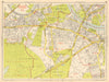 PUTNEY Wandsworth Barnes Mortlake Parsons Green. GEOGRAPHERS' A-Z 1948 old map