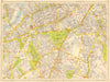 CLAPHAM BATTERSEA Brixton Stockwell Wandsworth Balham. GEOGRAPHERS' A-Z 1948 map