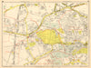 SUNBURY-ON-THAMES Hampton East Molesey Kempton Park. GEOGRAPHERS' A-Z 1948 map