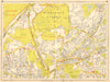 LONDON SW19 SW20 Wimbledon New Malden Kingston Merton. GEOGRAPHERS' A-Z 1948 map
