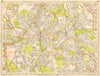 STREATHAM SW16 SW19 SW17 Mitcham Tooting Norbury. GEOGRAPHERS' A-Z 1948 map