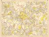 PENGE SE19 SE20 SE26 Norwood Sydenham Anerley. GEOGRAPHERS' A-Z 1948 old map