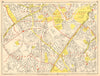 WORCESTER PARK Morden Sutton New Malden Ewell. GEOGRAPHERS' A-Z 1948 old map