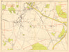 LONDON SE Eynsford Swanley Farningham. GEOGRAPHERS' A-Z 1948 old vintage map