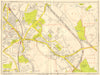 BUSHEY & WATFORD Borehamwood Stanmore Common. GEOGRAPHERS' A-Z 1959 old map