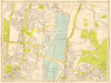ENFIELD N9 E4 Brimsdown Chingford Ponder's End. GEOGRAPHERS' A-Z 1959 old map