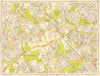 LONDON N Southgate Finchley Wood Green Arnos Grove. GEOGRAPHERS' A-Z 1959 map