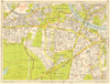 PUTNEY Wandsworth Barnes Mortlake Parsons Green. GEOGRAPHERS' A-Z 1959 old map