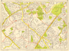 WORCESTER PARK Morden Sutton New Malden Ewell. GEOGRAPHERS' A-Z 1959 old map